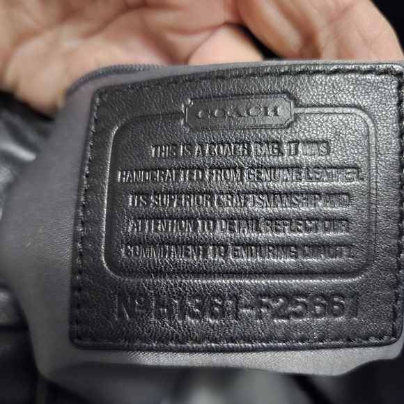 Coach Black Leather Drawstring Shoulder Bag - Picture 7 of 8